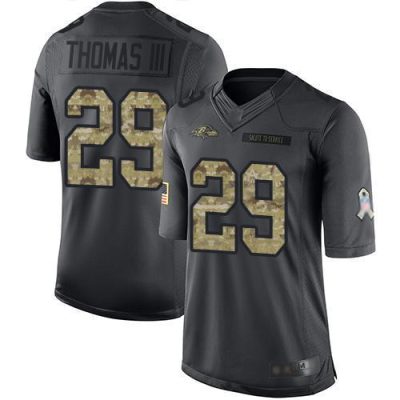 Nike Baltimore Ravens #29 Earl Thomas III Black Stitched NFL Limited 2016 Salute to Service Jersey