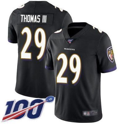 Nike Baltimore Ravens #29 Earl Thomas III Black Alternate Stitched NFL 100th Season Vapor Limited Jersey