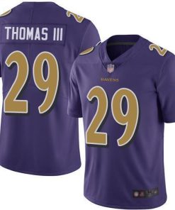 Nike Baltimore Ravens #29 Earl Thomas III Purple Stitched NFL Limited Rush Jersey