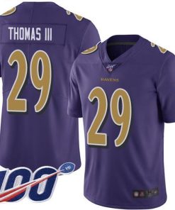 Nike Baltimore Ravens #29 Earl Thomas III Purple Stitched NFL Limited Rush 100th Season Jersey