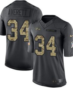 Nike Baltimore Ravens #34 Anthony Averett Black Stitched NFL Limited 2016 Salute to Service Jersey