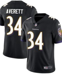 Nike Baltimore Ravens #34 Anthony Averett Black Alternate Stitched NFL Vapor Untouchable Limited Jersey
