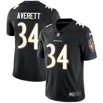 Nike Baltimore Ravens #34 Anthony Averett Black Alternate Stitched NFL Vapor Untouchable Limited Jersey