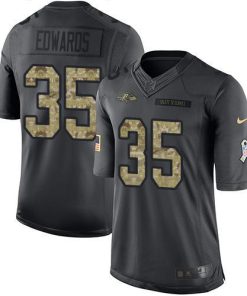 Nike Baltimore Ravens #35 Gus Edwards Black Stitched NFL Limited 2016 Salute to Service Jersey