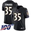Nike Baltimore Ravens #35 Gus Edwards Black Alternate Stitched NFL 100th Season Vapor Untouchable Limited Jersey