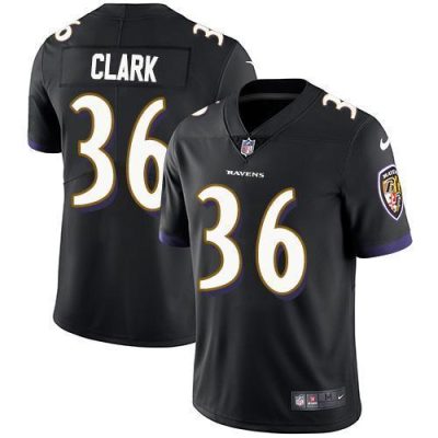Nike Baltimore Ravens #36 Chuck Clark Black Alternate Stitched NFL Vapor Untouchable Limited Jersey