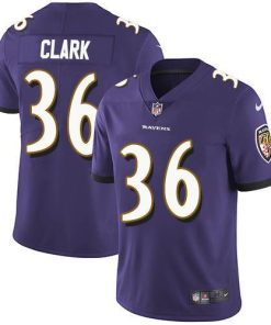 Nike Baltimore Ravens #36 Chuck Clark Purple Team Color Stitched NFL Vapor Untouchable Limited Jersey