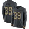 Nike Baltimore Ravens #39 Brandon Carr Anthracite Salute to Service Stitched NFL Limited Therma Long Sleeve Jersey