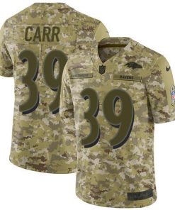 Nike Baltimore Ravens #39 Brandon Carr Camo Stitched NFL Limited 2018 Salute To Service Jersey