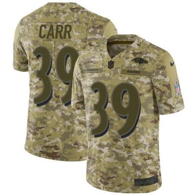 Nike Baltimore Ravens #39 Brandon Carr Camo Stitched NFL Limited 2018 Salute To Service Jersey