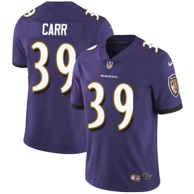 Nike Baltimore Ravens #39 Brandon Carr Purple Team Color Stitched NFL Vapor Untouchable Limited Jersey