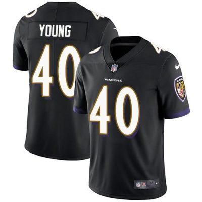 Nike Baltimore Ravens #40 Kenny Young Black Alternate Stitched NFL Vapor Untouchable Limited Jersey