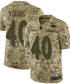 Nike Baltimore Ravens #40 Kenny Young Camo Stitched NFL Limited 2018 Salute To Service Jersey