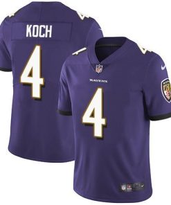 Nike Baltimore Ravens #4 Sam Koch Purple Team Color Stitched NFL Vapor Untouchable Limited Jersey