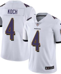 Nike Baltimore Ravens #4 Sam Koch White Stitched NFL Vapor Untouchable Limited Jersey