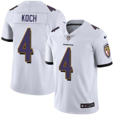 Nike Baltimore Ravens #4 Sam Koch White Stitched NFL Vapor Untouchable Limited Jersey