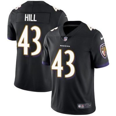 Nike Baltimore Ravens #43 Justice Hill Black Alternate Stitched NFL Vapor Untouchable Limited Jersey
