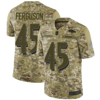 Nike Baltimore Ravens #45 Jaylon Ferguson Camo Stitched NFL Limited 2018 Salute To Service Jersey