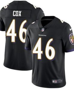 Nike Baltimore Ravens #46 Morgan Cox Black Alternate Stitched NFL Vapor Untouchable Limited Jersey