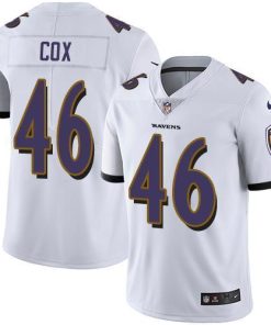 Nike Baltimore Ravens #46 Morgan Cox White Stitched NFL Vapor Untouchable Limited Jersey