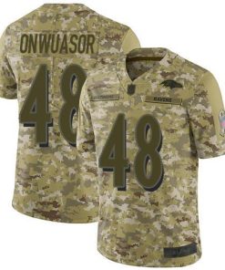 Nike Baltimore Ravens #48 Patrick Onwuasor Camo Stitched NFL Limited 2018 Salute To Service Jersey