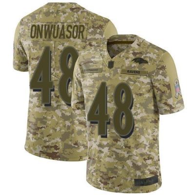 Nike Baltimore Ravens #48 Patrick Onwuasor Camo Stitched NFL Limited 2018 Salute To Service Jersey