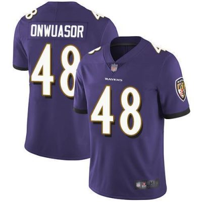 Nike Baltimore Ravens #48 Patrick Onwuasor Purple Team Color Stitched NFL Vapor Untouchable Limited Jersey