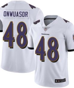 Nike Baltimore Ravens #48 Patrick Onwuasor White Stitched NFL Vapor Untouchable Limited Jersey