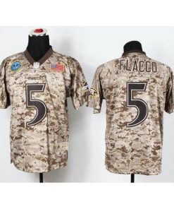 Nike Baltimore Ravens #5 Joe Flacco Camo Stitched NFL New Elite USMC Jersey