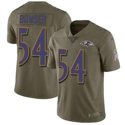 Nike Baltimore Ravens #54 Tyus Bowser Olive Stitched NFL Limited 2017 Salute To Service Jersey
