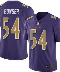 Nike Baltimore Ravens #54 Tyus Bowser Purple Stitched NFL Limited Rush Jersey