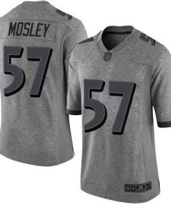 Nike Baltimore Ravens #57 C.J. Mosley Gray Stitched NFL Limited Gridiron Gray Jersey