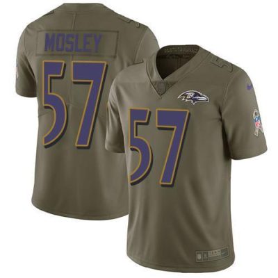 Nike Baltimore Ravens #57 C.J. Mosley Olive Stitched NFL Limited 2017 Salute To Service Jersey