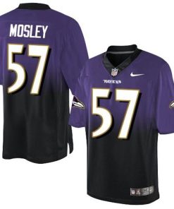 Nike Baltimore Ravens #57 C.J. Mosley Purple/Black Stitched NFL Elite Fadeaway Fashion Jersey