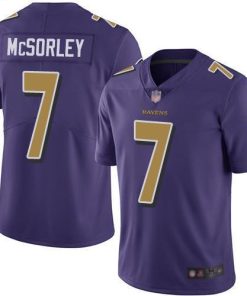 Nike Baltimore Ravens #7 Trace McSorley Purple Stitched NFL Limited Rush Jersey