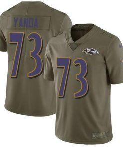 Nike Baltimore Ravens #73 Marshal Yanda Olive Stitched NFL Limited 2017 Salute To Service Jersey
