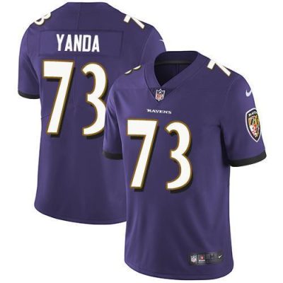 Nike Baltimore Ravens #73 Marshal Yanda Purple Team Color Stitched NFL Vapor Untouchable Limited Jersey