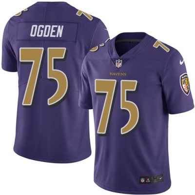 Nike Baltimore Ravens #75 Jonathan Ogden Purple Stitched NFL Limited Rush Jersey