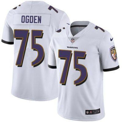 Nike Baltimore Ravens #75 Jonathan Ogden White Stitched NFL Vapor Untouchable Limited Jersey