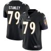 Nike Baltimore Ravens #79 Ronnie Stanley Black Alternate Stitched NFL Vapor Untouchable Limited Jersey