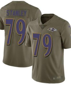 Nike Baltimore Ravens #79 Ronnie Stanley Olive Stitched NFL Limited 2017 Salute To Service Jersey