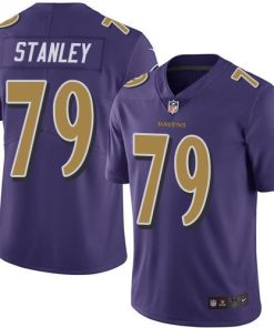 Nike Baltimore Ravens #79 Ronnie Stanley Purple Stitched NFL Limited Rush Jersey