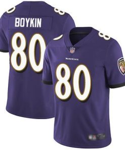 Nike Baltimore Ravens #80 Miles Boykin Purple Team Color Stitched NFL Vapor Untouchable Limited Jersey
