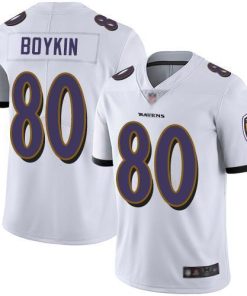 Nike Baltimore Ravens #80 Miles Boykin White Stitched NFL Vapor Untouchable Limited Jersey