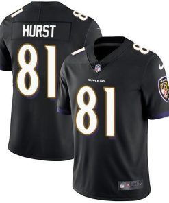 Nike Baltimore Ravens #81 Hayden Hurst Black Alternate Stitched NFL Vapor Untouchable Limited Jersey