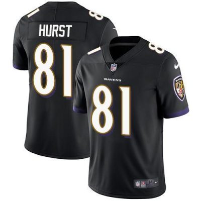 Nike Baltimore Ravens #81 Hayden Hurst Black Alternate Stitched NFL Vapor Untouchable Limited Jersey