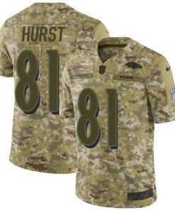 Nike Baltimore Ravens #81 Hayden Hurst Camo Stitched NFL Limited 2018 Salute To Service Jersey