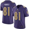 Nike Baltimore Ravens #81 Hayden Hurst Purple Stitched NFL Limited Rush Jersey