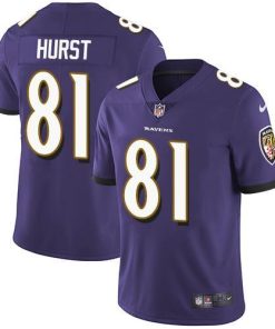 Nike Baltimore Ravens #81 Hayden Hurst Purple Team Color Stitched NFL Vapor Untouchable Limited Jersey