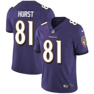 Nike Baltimore Ravens #81 Hayden Hurst Purple Team Color Stitched NFL Vapor Untouchable Limited Jersey
